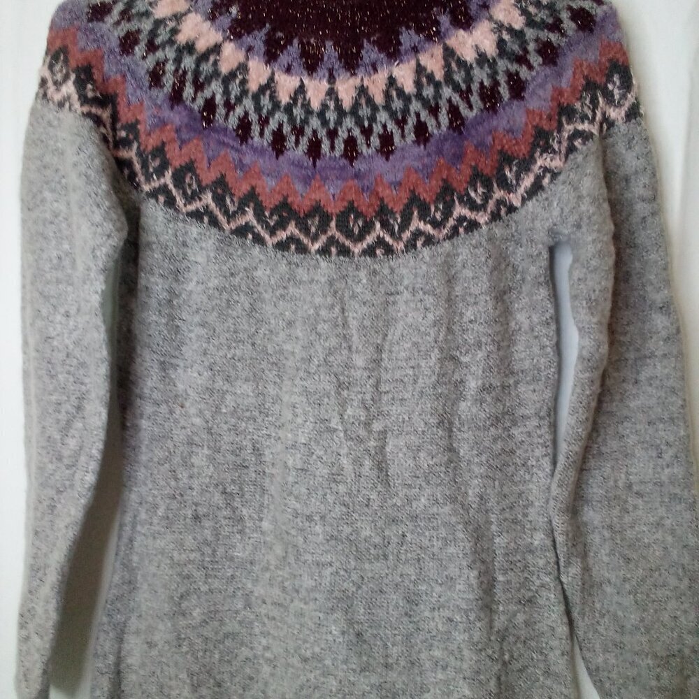 Maurices Sweater Dress Women XS Long Sleeve Soft Stretch Gray Pink - Picture 4 of 15